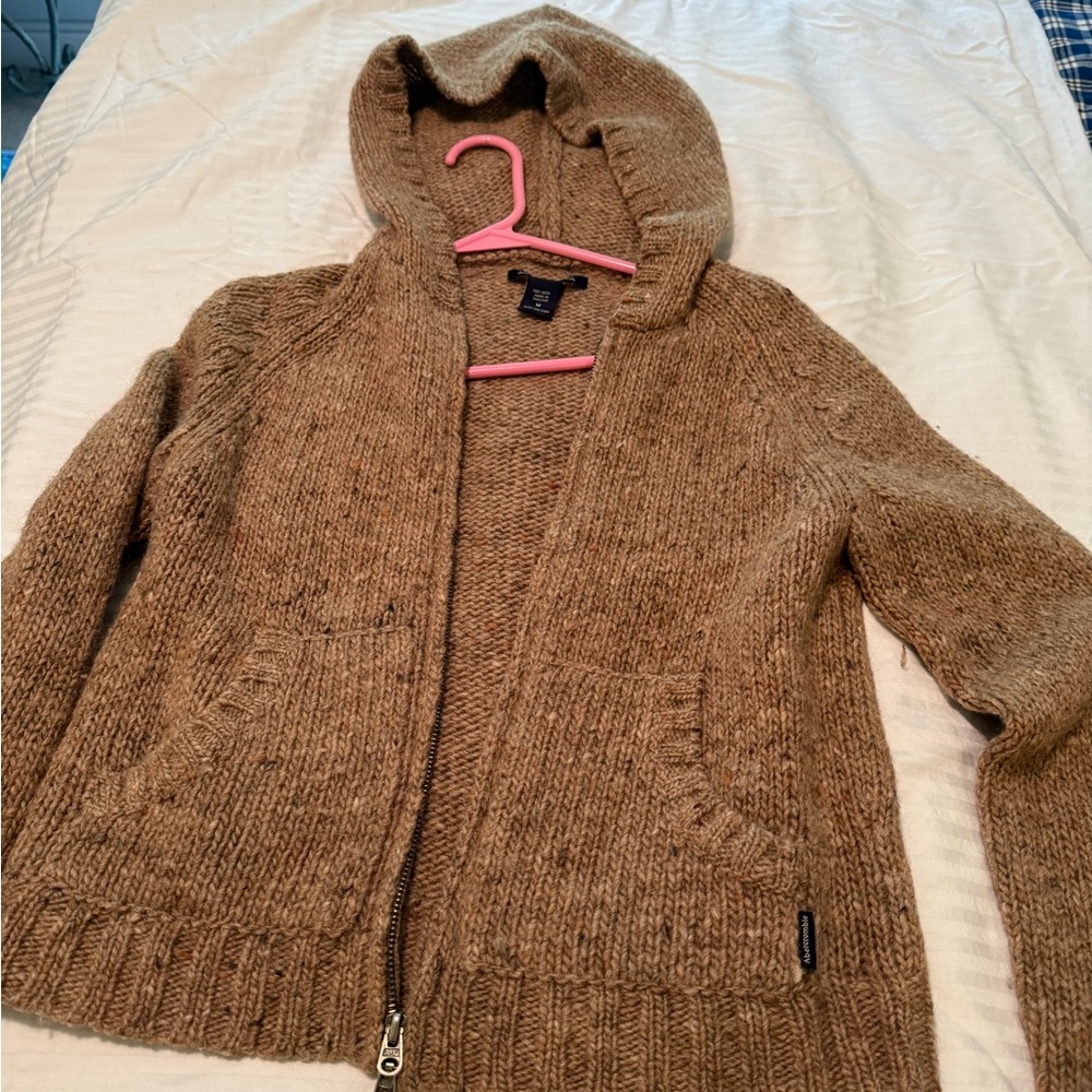 Abercrombie & Fitch (vintage) Tan Wool Hoodie